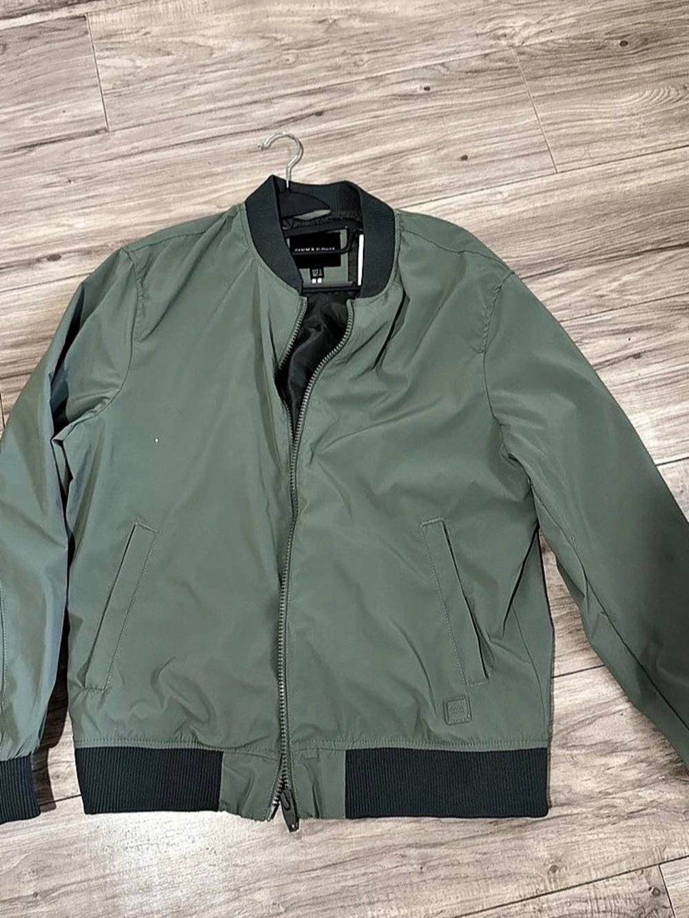 Denim & Flower Men's Green Bomber Jacket Size XL NWT